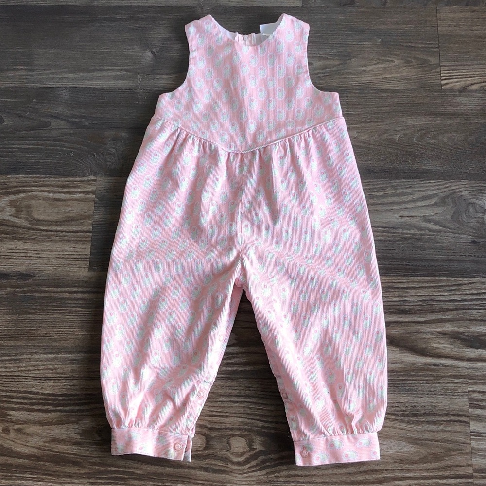 Children’s Hour by Jan Briggs Vintage Corduroy One Piece Pink Paisley